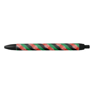 Tinta Negra Bolígrafo con bandera de Afganistán