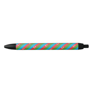 Tinta Negra Bolígrafo con bandera de Azerbaiyán