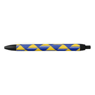 Tinta Negra Bolígrafo con bandera de Bosnia y Herzegovina