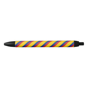 Tinta Negra Bolígrafo con bandera de Colombia