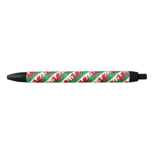Tinta Negra Bolígrafo con bandera de dragón galesa Ballpoint P