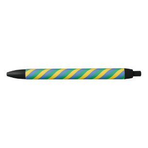 Tinta Negra Bolígrafo con bandera de Gabón