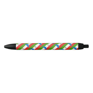 Tinta Negra Bolígrafo con bandera de Guinea Ecuatorial