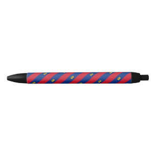Tinta Negra Bolígrafo con bandera de Liechtenstein