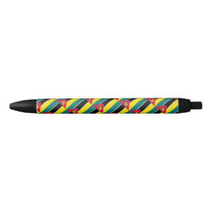 Tinta Negra Bolígrafo con bandera de Mozambique