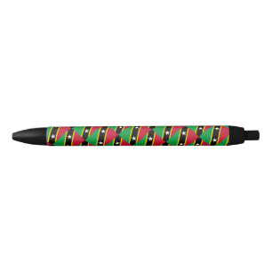 Tinta Negra Bolígrafo con bandera de San Cristóbal y Nieves