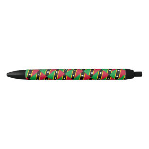 Tinta Negra Bolígrafo con bandera de San Cristóbal y Nieves
