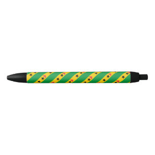 Tinta Negra Bolígrafo con bandera de Santo Tomé y Príncipe