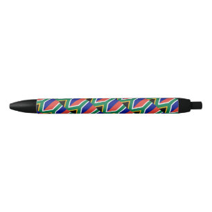 Tinta Negra Bolígrafo con bandera de Sudáfrica