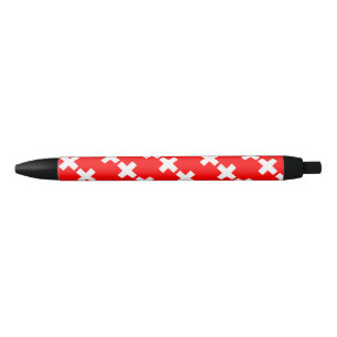 Tinta Negra Bolígrafo con bandera de Suiza