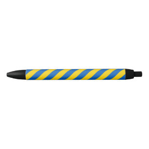 Tinta Negra Bolígrafo con bandera de Ucrania