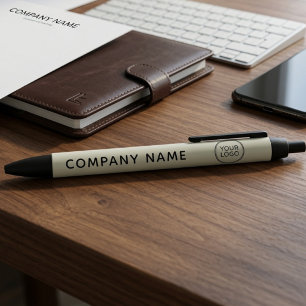 Tinta Negra Bolígrafo con logotipo de empresa personalizado