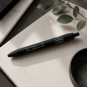 Tinta Negra Bolígrafo con logotipo empresarial   Regalo de ofi