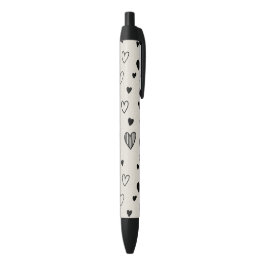Tinta Negra bolígrafo de amor en blanco y negro