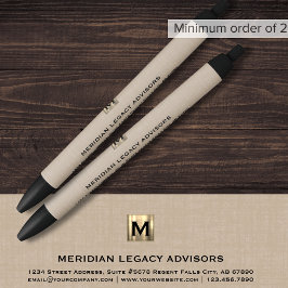 Tinta Negra Bolígrafo de escritura Monograma comercial