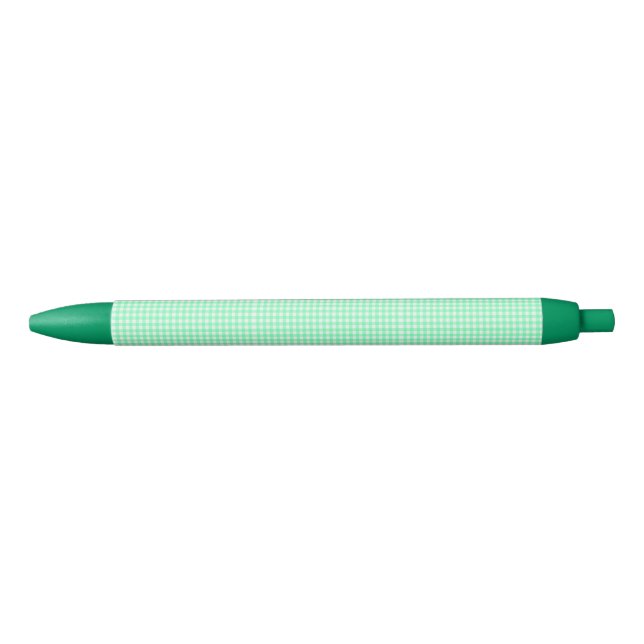 Tinta Negra Bolígrafo de gingham verde (Anverso)