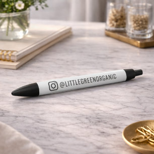 Tinta Negra Bolígrafo de Instagram Tu nombre de IG Bolígrafo