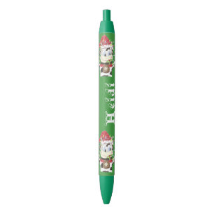 Tinta Negra Bolígrafo de navidad personalizado Snowbell
