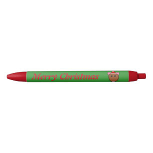 Tinta Negra Bolígrafo de Personalizado de ratón navideño
