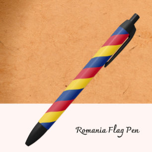 Tinta Negra Bolígrafo de Rumania, bandera de Rumania escuela /