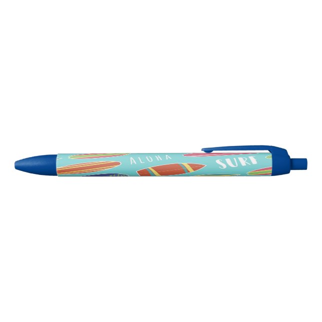 Tinta Negra Bolígrafo de tabla de surf azul (Parte superior)