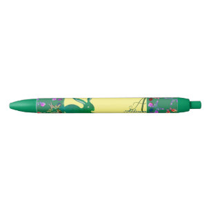 Tinta Negra Bolígrafo Floral Mongram de Semana Santa