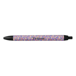 Tinta Negra Bolígrafo Personalizado con Patrón de Acuarela