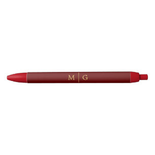 Tinta Negra Elegante bolígrafo de monograma personalizado dise