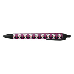 Tinta Negra Osito Panda con Bolígrafo de Corazón