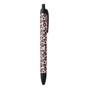 Tinta Negra Regalo de bolígrafo de oficina de leopardo retro