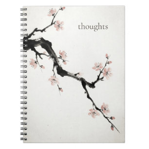 Tinta Sumi-E   Flor de Cerezo   Cuaderno Diario