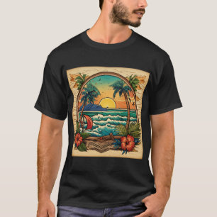 Tinta tropical: diseño de camisetas de marinero Je