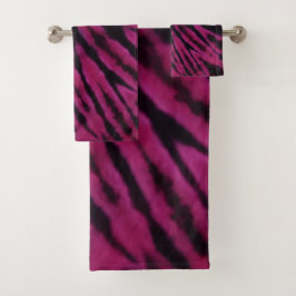 Tinte Morado Rosa Negro Patrón Retro Hippie