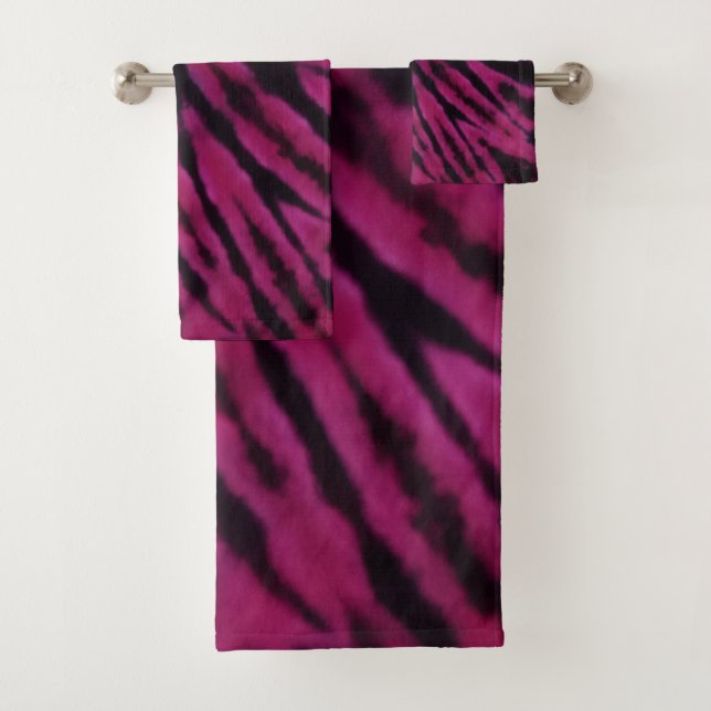 Tinte Morado Rosa Negro Patrón Retro Hippie  (In situ)