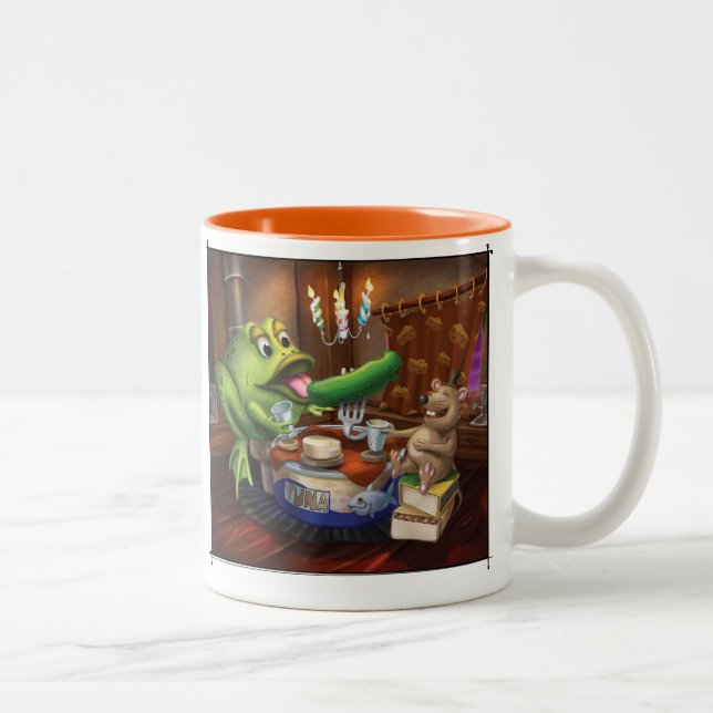 Tintineo del tintineo poca taza de la rana y del (Derecha)