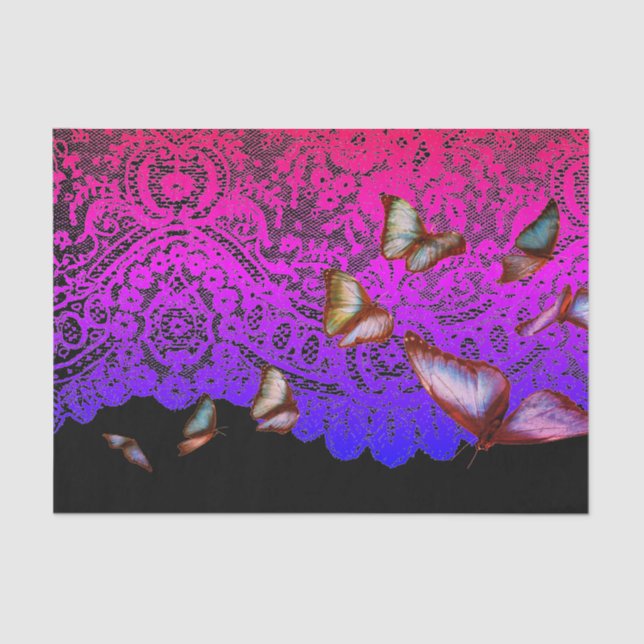 TINTURA DE REGULACIÓN DE papel Tejido CON MARIPOSA (Anverso)