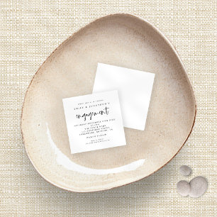 TINY  Guión simple Invitación de compromiso blanco