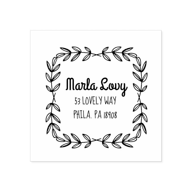 TINY VINES Sello de dirección de devolución (Impresión)