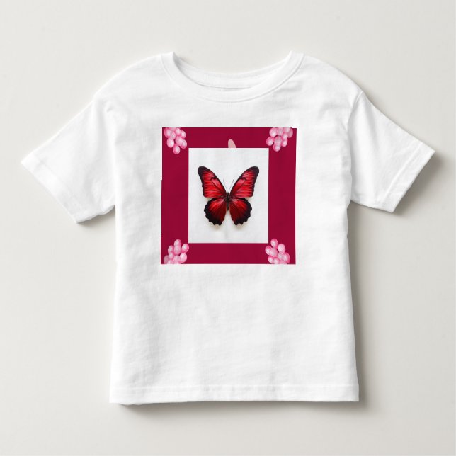 TinyTrend™ Mariposa Toddler Fine Jersey T-Shirt (Anverso)