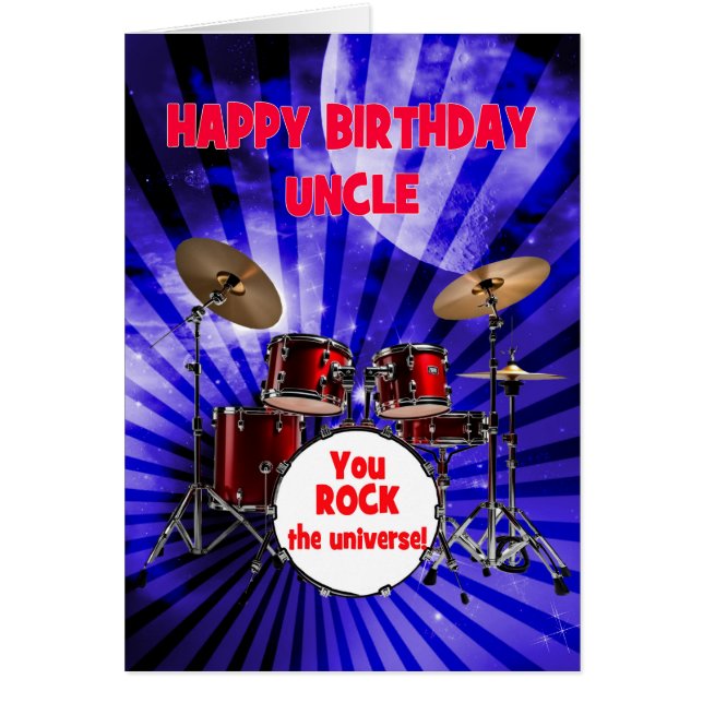 Tío Cumpleaños Rock Drums (Frente)