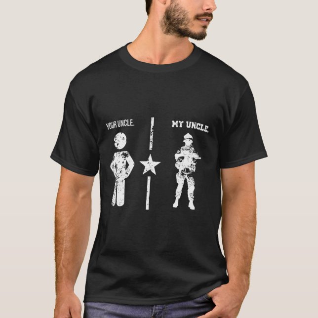 Tío Del Ejército Orgulloso Camiseta Mi Tío Familia (Anverso)
