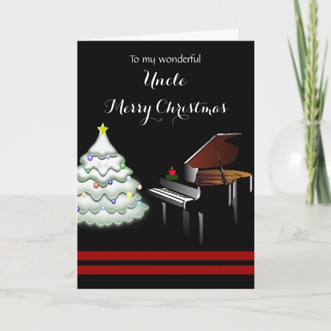 Tío / Feliz Navidad - Piano y Árbol Blanco (Anverso)