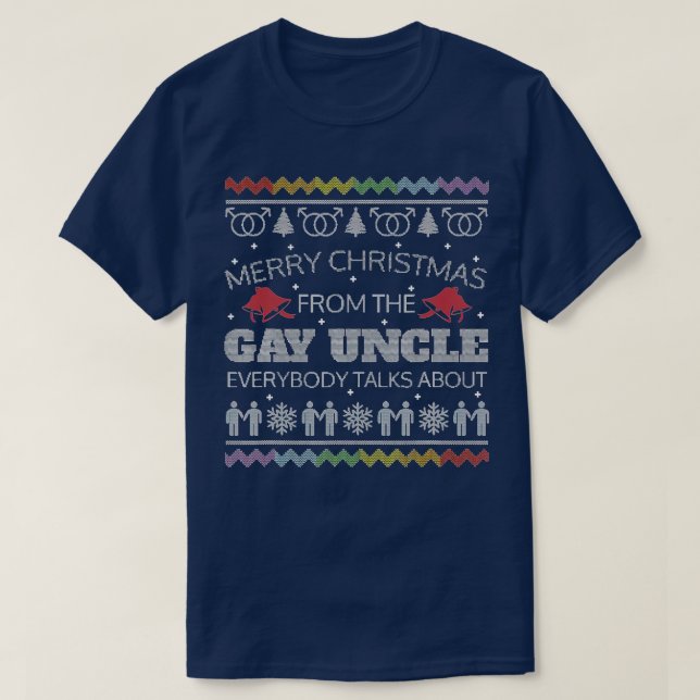 Tío gay Navidades suéter un regalo divertido de Na (Diseño del anverso)
