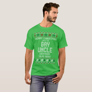 Tío gay Sweater Ugly Tshirt de las Felices Navida