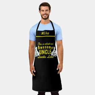 Tío Increíble Delantal - Nombre Personalizado