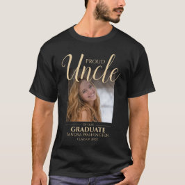 Tío Orgulloso | Camiseta de Foto de Graduación