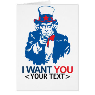 TÍO personalizar SAM QUIERE QUE USTED,<YOUR TEXT>