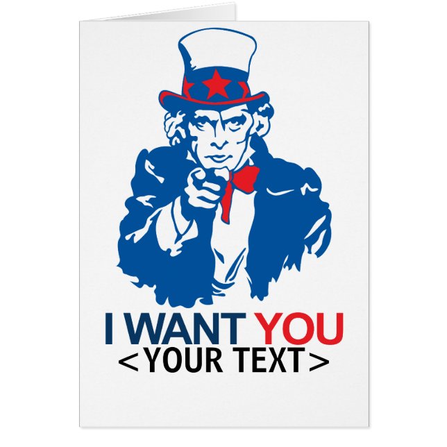 TÍO personalizar SAM QUIERE QUE USTED,<YOUR TEXT> (Frente)