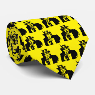 Tío Sam Arte Pop Corbata Amarilla Audaz