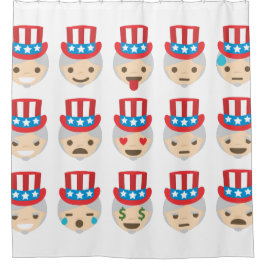 tío sam emoji cortina de ducha